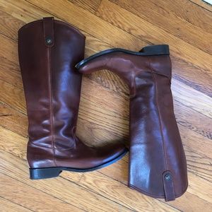 Frye Melissa Button Cognac Extended Calf Boot